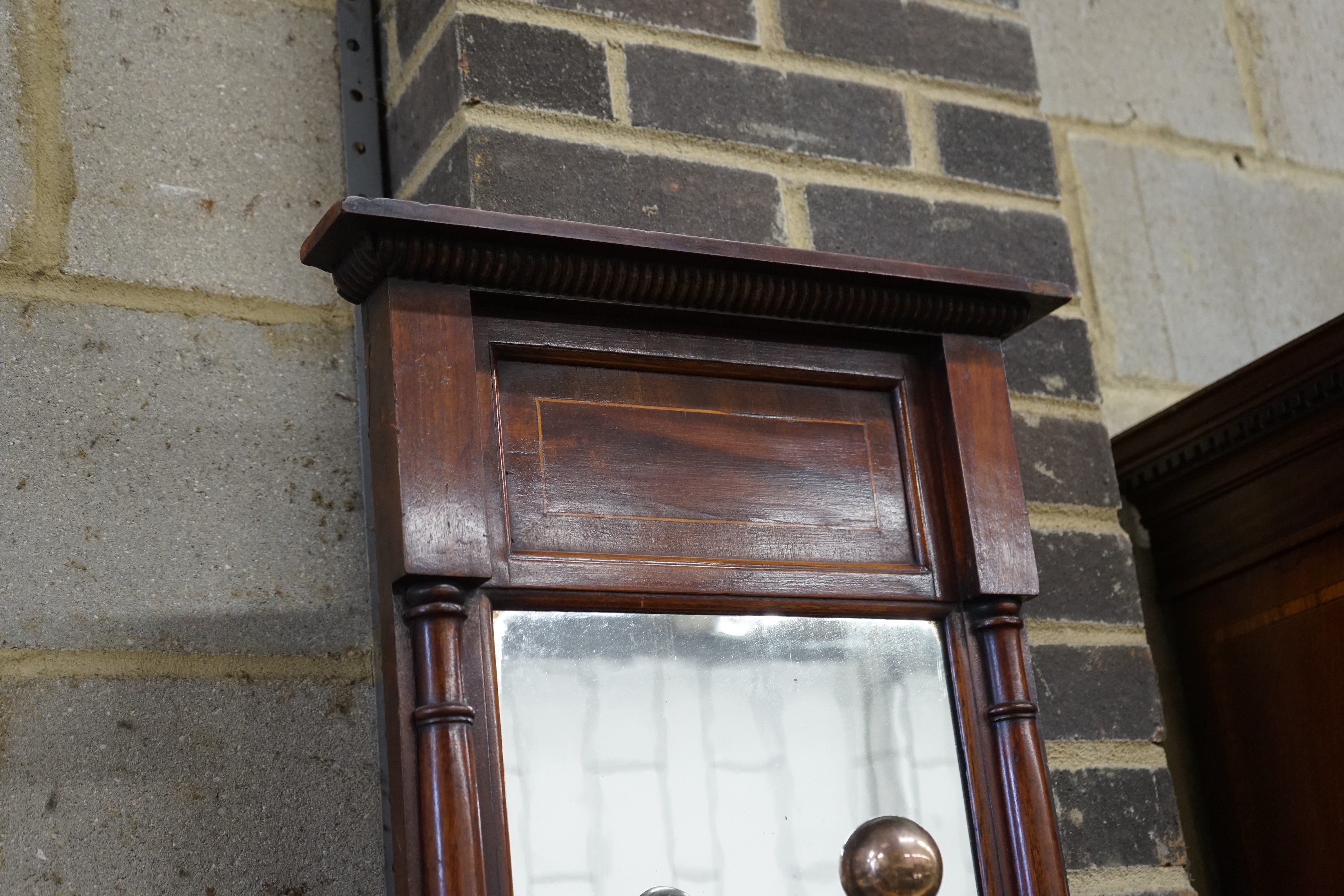 A 19th century mahogany pier glass, width 42cm, height 71cm